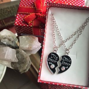 Brand new Split heart Big/ Little sister Necklace
